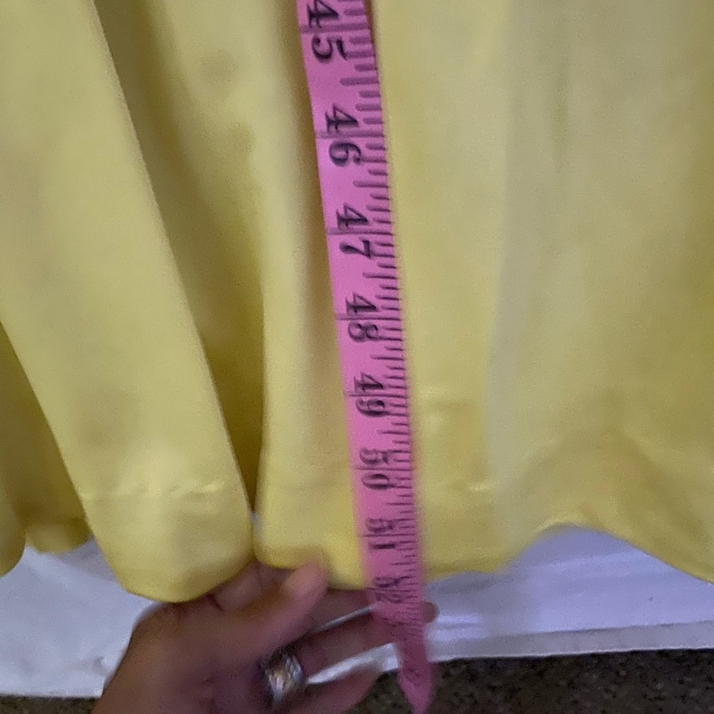 Vintage yellow keyhole jersey maxi disco dress S/M - Picture 12 of 12
